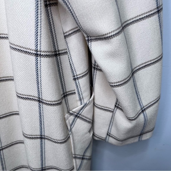 Vintage Yellow Academia Longline Wool Plaid Windowpane Blazer Classic - Picture 13 of 16